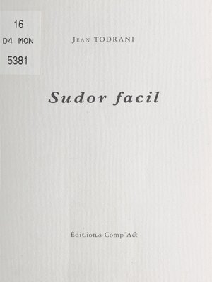 cover image of Sudor facil
